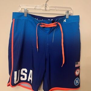 Hurley Phantom Team USA Olympic Board Shorts Men’s Size 33